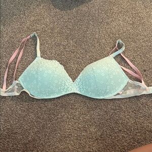 Victoria's Secret Green and Pink T-Shirt Bra